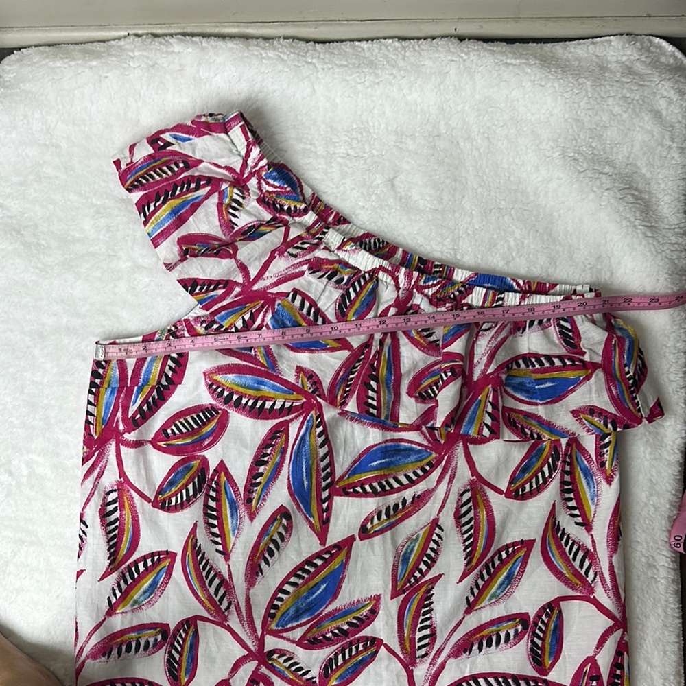 J. Crew NWT-SIZE XL.Multicolor One-Shoulder Top - Picture 7 of 16